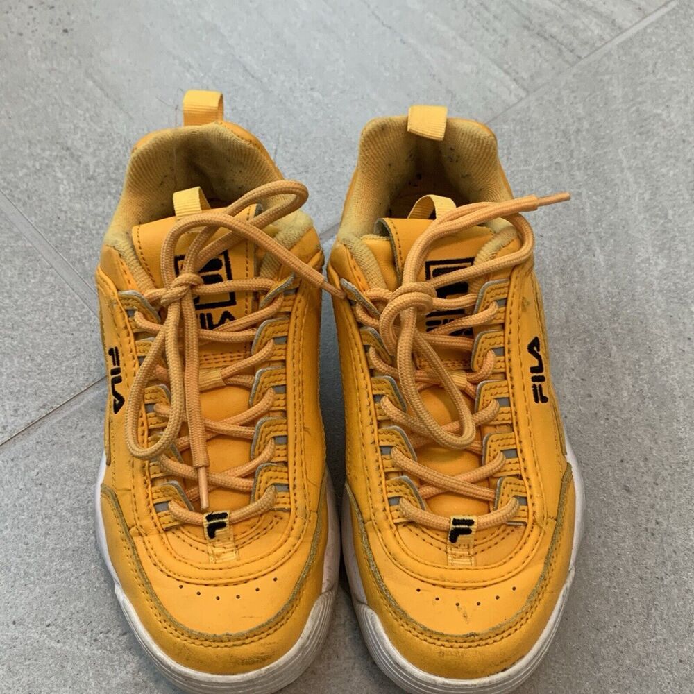 Fila 5FM00540 Disruptor II Womens 6 Yellow White Trainer Shoes